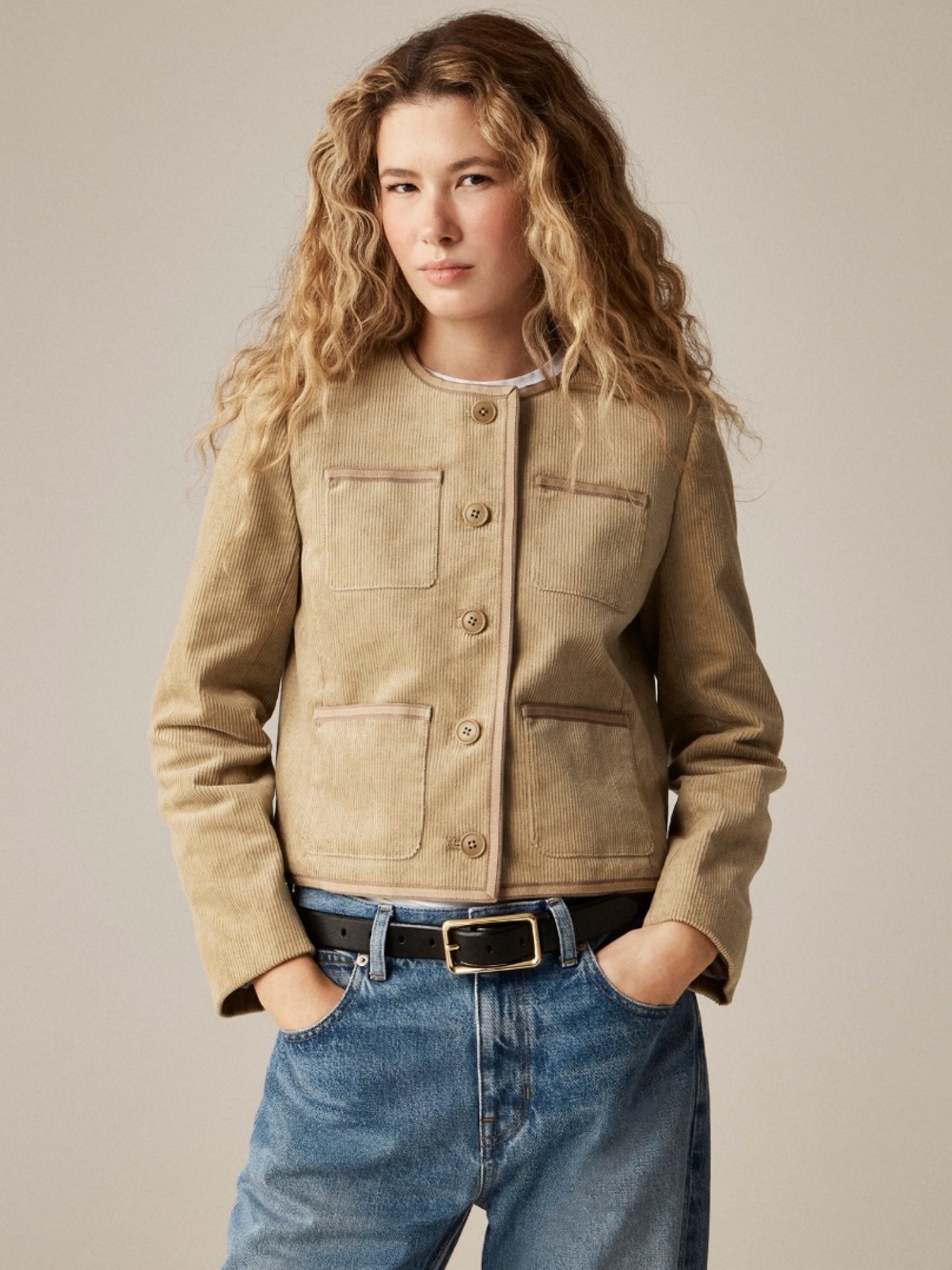🌾 J. Crew Patch-Pocket Lady Jacket in Stretch Corduroy